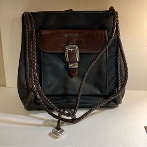 MARKDOWN AS IS Vintage Brighton Shoulder Bag Faux Alligator Embossed